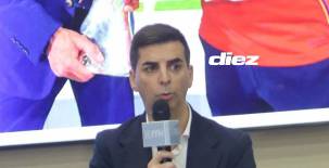 Francis Hernández en la conferencia de prensa que se desarrolló en Tegucigalpa. Foto Alex Pérez.