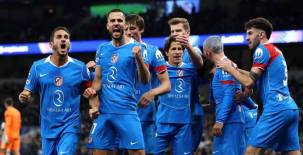 Atlético de Madrid tomó ventaja en la ida y en la vuelta no falló a pesar de la derrota. Foto cortesía Atlético de Madrid.