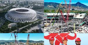 ¡A TODO VAPOR! Así marcha la construcción del Estadio Nacional, el más moderno de Centroamérica. Aquí te contamos todos los detalles de la moderna obra. Fotos: INDES El Salvador.