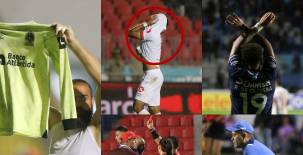 NO SE VIO EN TELEVISIÓN: Tristeza en Olimpia, la fiesta que hizo el Motagua con el gol de Rodrigo de Olivera y la polémica postal de Menjívar con la barra del Motagua. FOTOS: Estalin Irías | David Romero.