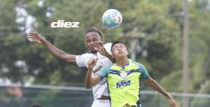 En el estadio Excélsior se vive un partidazo entre Platense y Olancho FC. Foto Neptalí Romero.