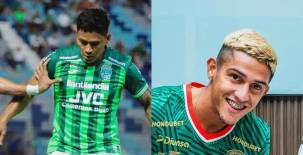 Bryan Moya y Carlos Chuy Pérez, dos de los futbolistas que se encuentran en el ojo del huracán por indisciplina en Marathón. Fotos DIEZ y cortesía Marathón.
