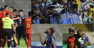 NO SE VIO EN TELEVISIÓN: Tristeza en el Motagua, la bronca de Cristopher Meléndez, la afición del Ciclón pidió la salida de Javier López y fiesta aurinegra. FOTOS: David Romero.