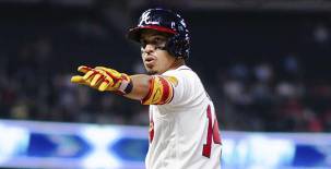 El sampedrano Mauricio Dubón volvió a conectar hit en cuarto partido consecutivo con los Bravos de Atlanta en las Grandes Ligas. Foto cortesía Bravos