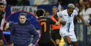 La Selección de Honduras, de la mano de José Francisco Molina, logró un empate con siete jugadores menores de 22 años viendo acción; uno de ellos rompió un récord histórico. Fotos EFE