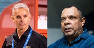 Raúl Cáceres se calentó en la conferencia de prensa luego de la derrota contra Marathón. Fotos Mauricio Ayala y Neptalí Romero.