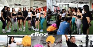 Nicky Escobar, La Bicha Catracha, Rackiminchi, entre otras: así entrenaron las pomponeras para el show del partido de tiktokers entre Honduras y El Salvador. (FOTOS: Yoseph Amaya)