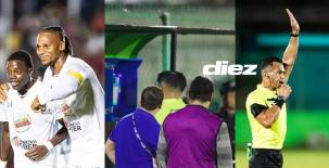 Georgie Welcome fue encontrado en fuera de juego, se activó el FVS y se invalidó el gol de Angelo Norales. Fotos Mauricio Ayala.