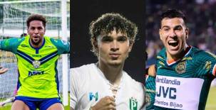 Rodrigo de Olivera, Erick Yio Puerto y Nicolás Messiniti, los dueños del gol en el torneo Apertura de la Liga Nacional de Honduras. Fotos DIEZ.