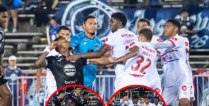 Mientras se disputaba un amistoso entre Olimpa y Motagua, dos jugadores fueron expulsados por una dura pelea a puño limpio. FOTOGRAFÍAS: Créditos Marco Fonseca y Mauricio Ayala.