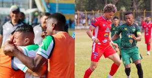 Hondupino sigue enrachado y Estrella Roja logró empatar en el cierre contra CD Brasilia. Fotos cortesía y Migiel Calderón.