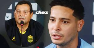 Jhow Benavídez defendió la postura de Real España ante la polémica arbitral del juego ante CD Choloma. Fotos Héctor Paz.