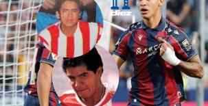 Kervin Arriaga entra a la selecta lista de hondureños que lograron anotar en la primera división del fútbol de España. Foto EFE.