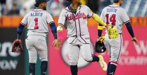 Mauricio Dubón cayó como anillo al dedo en Atlanta y tienen los mejores números en las Grandes Ligas. Fotos cortesía Braves.