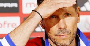 Diego Cholo Simeone, feliz de estar en la lucha por la gloria de la Copa del Rey. Foto EFE.