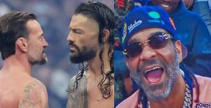 Jim Jones estuvo presente en WWE Monday Night Raw y lució la camisa de Motagua. Fotos captura de video.