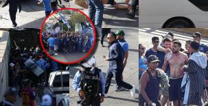 Aficionados de Motagua y Olimpia se enfrentaron a disparos afuera del estadio Nacional en la previa del clásico capitalino. La escena de terror captada por el lente de Diario DIEZ.
