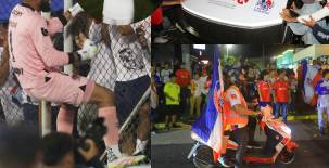 El Olimpia derrotó 1-0 en la gran final del torneo Apertura al Marathón para celebrar el título 40 con global de 3-2. Te presentamos las fotos más curiosas durante la celebración en el estadio Nacional, las calles y la fiesta privada. Fotos Mauricio Ayala, Marvin Salgado y David Romero.