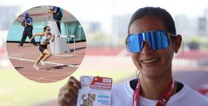 Andrea Hernández pone en alto el nombre de Honduras en el master del atletismo. Foto cortesía.