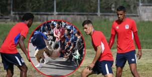 El defensor del Olimpia, Facundo Queiroz, durante la práctica este viernes antes de enfrentar el viaje a la costa norte para enfrentarse este sábado al CD Choloma. Fotos: Emilio Flores | DIEZ