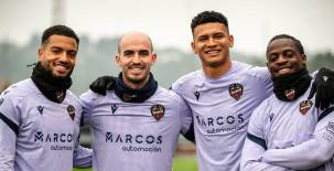 Kervin Arriaga y compañía tienen 7 juegos por delante para lograr la permanencia en la primera división. Foto cortesía Levante UD.