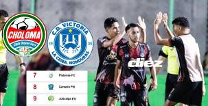 CD Choloma logró tres puntos de oro venciendo al Platense este miércoles 1 de abril. Foto Mauricio Ayala.