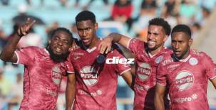 Motagua fue un verdadero ciclón con su presencia en La Paz donde Rodrigo de Olivera fue la figura. Fotos David Romero.