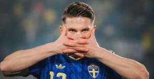 Gyokeres le marcó el triplete a Ucrania en el primer juego del repechaje y ahora van por Polonia. Foto cortesía.