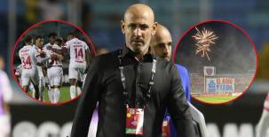 Eduardo Espinel le pidió disculpas a la afición del Olimpia que no dejó de alentar desde el inicio del partido.