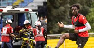 Antony García salió en ambulancia luego de sufrir un golpe en el clásico moderno entre Olimpia y Real España.