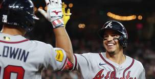 Mauricio Dubón sigue fortaleciendo su temporada 2026 en los Bravos de Atlanta luego de su llegada procedente de los Astros de Houston. Foto Atlanta Braves.