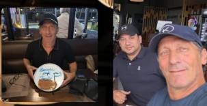 Pedro Troglio compartió imágenes en el restaurante Luján 21, negocio propio que tiene en Honduras. Fotos Instagram.