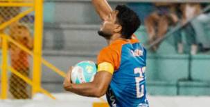 Kilmar Peña anotó su cuarto gol consecutivo en el torneo Clausura y esta vez le dio el triunfo a la UPNF. Foto cortesía Lobos UPNFM.