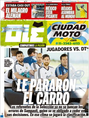 Las portadas por el mundo: La crisis de Argentina en el Mundial y el milagro alemán
