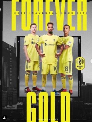 Brayan Beckeles y su curiosa aparición en la presentación de la nueva camiseta de Nashville de la MLS