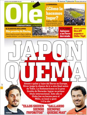 Portadas de los diarios más importantes del mundo deportivo
