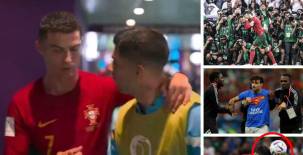 Estas fueron las mejores imágenes de la victoria de Portugal contra Uruguay. Cristiano Ronaldo y Luis Suárez se mostraron respeto.