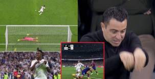 Xavi decía al árbitro que el jugador del Real Madrid se había tirado.