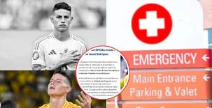 Revelan el estado de salud de James Rodríguez tras 72 horas hospitalizado en EE.UU.