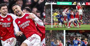 Con tres goles de tiros de esquina, Arsenal ganó el clásico de Londres ante Chelsea y sigue líder en la Premier League