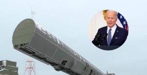 Imagen de un misil nuclear ruso. Se habla de que estarían analizando usarlo contra Ucrania.