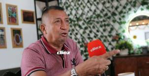 El extécnico del Juticalpa FC, Humberto Rivera, hablando en Exclusiva con Diario DIEZ sobre su salida del equipo olanchano. Fotos Alex Pérez