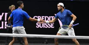 Novak Djokovic y Berrettini si cumplen con el objetivo de ganar en el doble de masculinos.