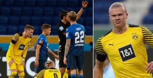 Haaland anotó en la victoria del Borussia Dortmund, pero se retiró lesionado del encuentro.