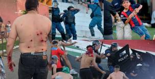 Suspenden por incidentes en gradas el superclásico entre Olimpia y Cerro Porteño. FOTOS: Nación Media.