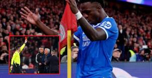 Vinicius vivió polémica, pero dio el triunfo al Real Madrid con un golazo sobre Benfica; Mourinho se fue expulsado de la Champions