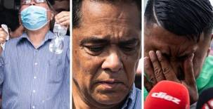 El fallecimiento de Orinson Amaya ha generado tremendo dolor y lágrimas entre los seguidores del cuadro Marathón. Fotos Moisés Valenzuela y Mauricio Ayala.