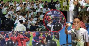 Antigua se corona bicampeón del fútbol guatemalteco en partido que termina en trifulca. Un hondureño salió feliz y el otro no.