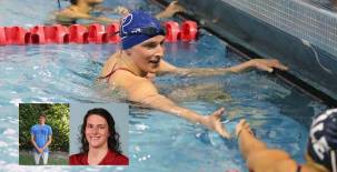 Lia Thomas en sus competencias de natación en la Asociación Nacional Atlética Universitaria