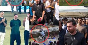 EN FOTOS: Messi se fue antes por la desorganización y los fanáticos provocaron incidentes porque estaba previsto que jugara unos minutos.